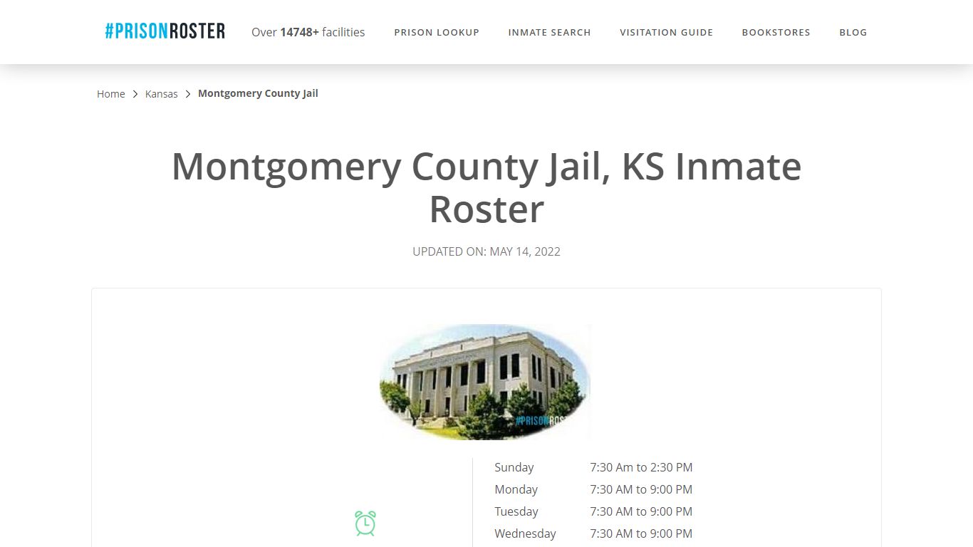 Montgomery County Jail, KS Inmate Roster