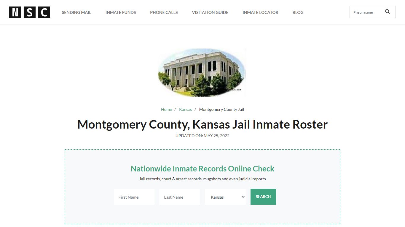 Montgomery County, Kansas Jail Inmate List